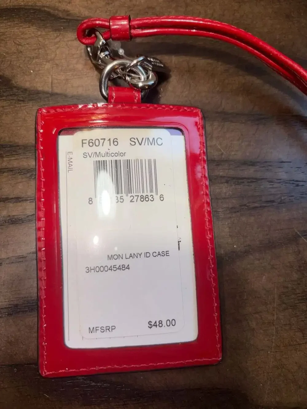 Coach Monkey Vintage Lany ID Case Red